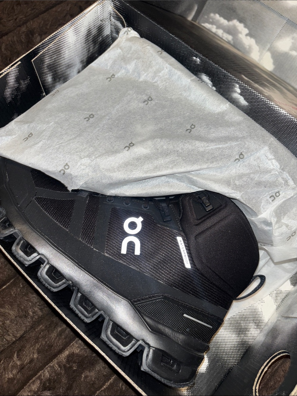 On Running Black Waterproof Trail Sneakers